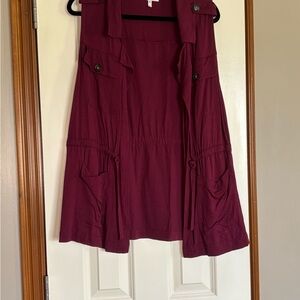 Maurices Deep Burgundy Layering Vest